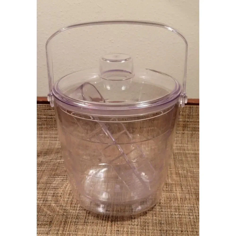 TERVIS Ice Bucket 2.5 qt Clear with Tongs and Handle